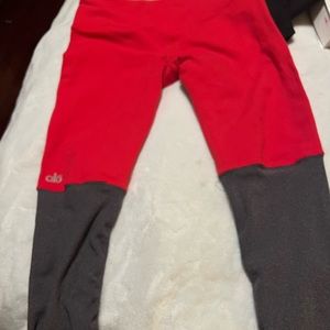 Alo yoga red and grey small